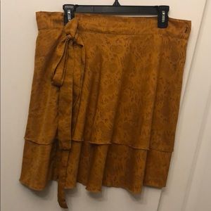 Burnt orange wrap skirt